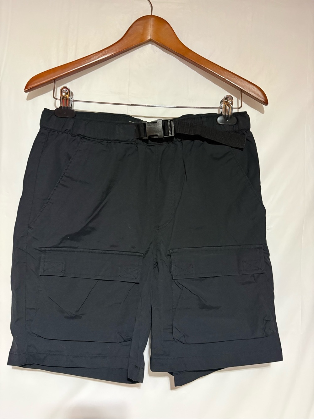 PacSun Black Cargo Shorts with Webbing Belt